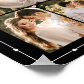 Bruiloft Paar Moderne Harten Custom Foto Collage Poster (Hoek)