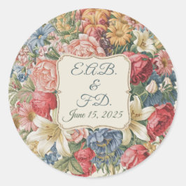 Bruiloft paar monogram gunst zegel