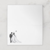 Bruiloft Paar Naam Plaats Kaart Plaatskaartje (Buitenkant ongevouwen)