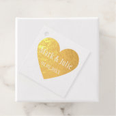 Bruiloft paar namen en datum in hart kunst stempel bedankjes labels (Met doos)