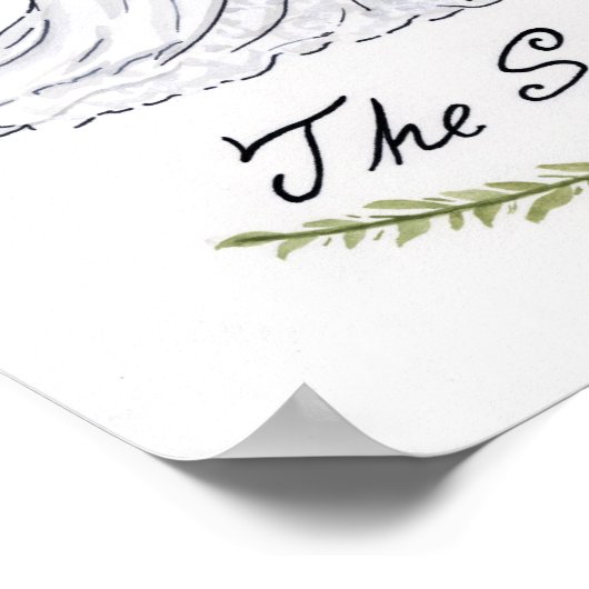 Bruiloft Paar Portret Print (Hoek)