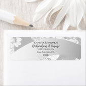 Bruiloft Paar Retour / adres Wit / onLight Grey Etiket (Insitu)