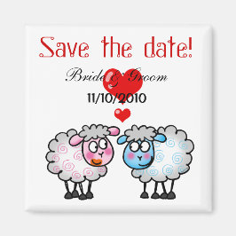 Bruiloft paar, Save the date Magneet