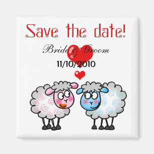 Bruiloft paar, Save the date Magneet