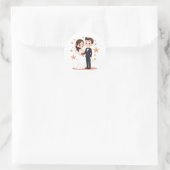 Bruiloft Paar Sticker (Tas)