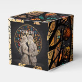 Bruiloft Paar & Tree of Life Wijn Tas Bedankdoosjes (Voorkant Zijde)