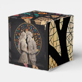 Bruiloft Paar & Tree of Life Wijn Tas Bedankdoosjes (Achterkant)