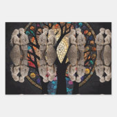 Bruiloft Paar & Tree of Life Wijn Tas Inpakpapier Vel (Voorkant 3)