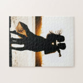 Bruiloft paar Vrijgezellenfeest spel Legpuzzel (Horizontaal)