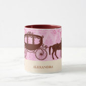 Bruiloft Paard & Carriage - aangepaste tekst Mok (Midden)