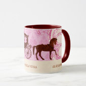 Bruiloft Paard & Carriage - aangepaste tekst Mok (Voorkant rechts)