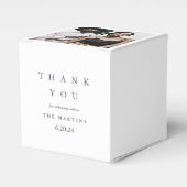 Bruiloft Paarse gepersonaliseerde foto dank u Bedankdoosjes (Voorkant Zijde)