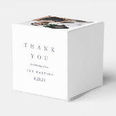 Bruiloft Paarse gepersonaliseerde foto dank u Bedankdoosjes (Achterkant)