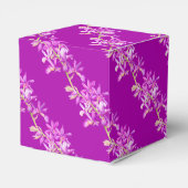 Bruiloft paarse orchidee bloem waterverf gunst bedankdoosjes (Achterkant)