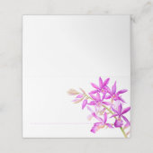 Bruiloft paarse orchidee bloem waterverf plaatskaartje (Buitenkant ongevouwen)