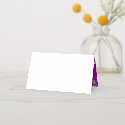 Bruiloft paarse orchidee bloem waterverf plaatskaartje (Achterkant)