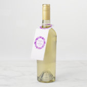 Bruiloft paarse panty waterverf op maat flessenhanger (Schuin)