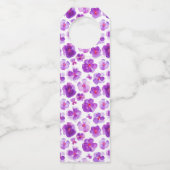 Bruiloft paarse panty waterverf op maat flessenhanger (Achterkant)