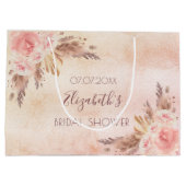 Bruiloft pampas gras roze goud roze bloemstuk groot cadeauzakje (Achterkant)