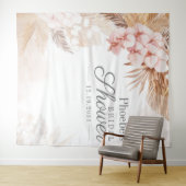 Bruiloft Pampas Gras Tan Rustieke Bloemen Wandkleed (In Situ (horizontaal))