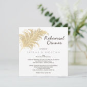 Bruiloft Pampas Grass Tan op witte repetitie Kaart (Staand voorkant)