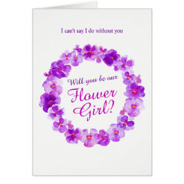 Bruiloft panty paarse wil je mijn bloem meisje?