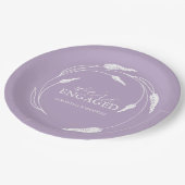 Bruiloft Papier Borden Lavendel Krans Papieren Bordje (Gekanteld)
