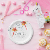 Bruiloft papier Borden rode libel Papieren Bordje (Feest)