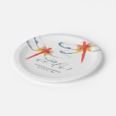 Bruiloft papier Borden rode libel Papieren Bordje (Gekanteld)