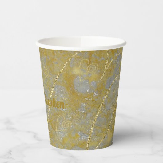 Bruiloft Papier Cup Zilveren voering Papieren Bekers (Links)