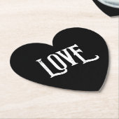 BRUILOFT PAPIER ONDERZETTER LIEFDE GUNSTEN (Gekanteld)