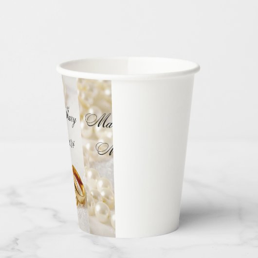 Bruiloft papieren bekers aanpasbaar (Links)