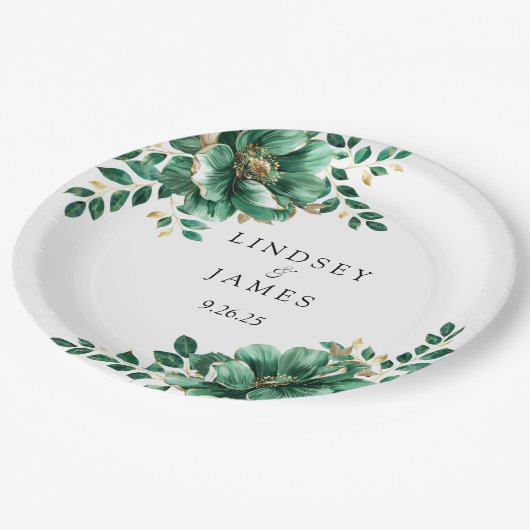 bruiloft papieren bordje (Gekanteld)