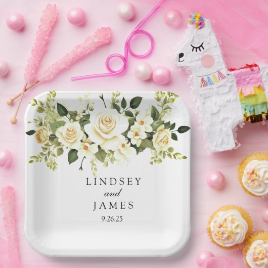 bruiloft papieren bordje (Feest)