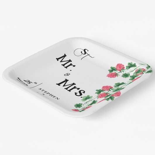 bruiloft papieren bordje (Gebogen)