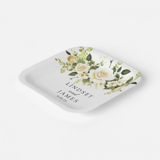 bruiloft papieren bordje (Gebogen)