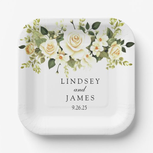 bruiloft papieren bordje (Voorkant)