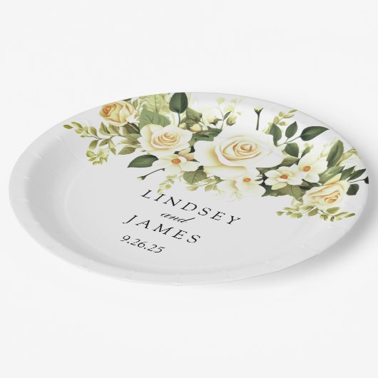 bruiloft papieren bordje (Gekanteld)