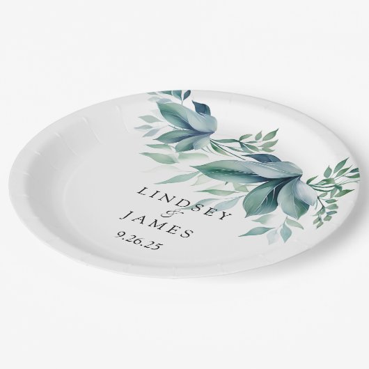 bruiloft papieren bordje (Gekanteld)