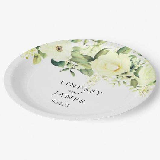 bruiloft papieren bordje (Gekanteld)