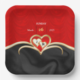 bruiloft papieren bordje