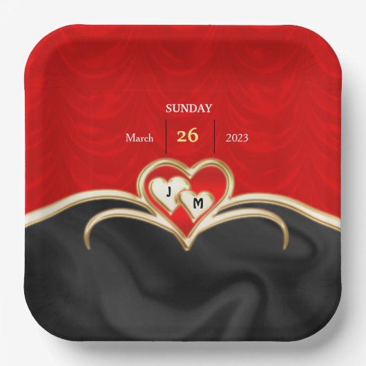 bruiloft papieren bordje (Voorkant)