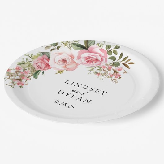 bruiloft papieren bordje (Gekanteld)