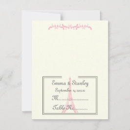 Bruiloft Parijs roze Eiffeltoren ivoorkleurig kaar Kaart