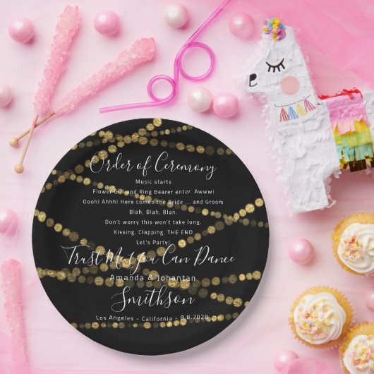 Bruiloft Party Bord Grappig Programma Dank Goud (Feest)