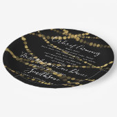 Bruiloft Party Bord Grappig Programma Dank Goud (Gekanteld)