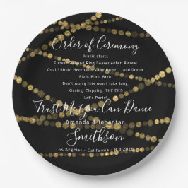 Bruiloft Party Bord Grappig Programma Dank Goud