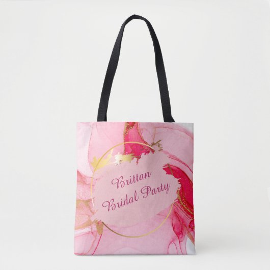 Bruiloft Party Canvas tas gepersonaliseerd (Voorkant)