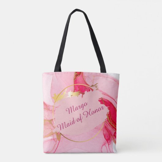 Bruiloft Party Canvas tas gepersonaliseerd (Achterkant)