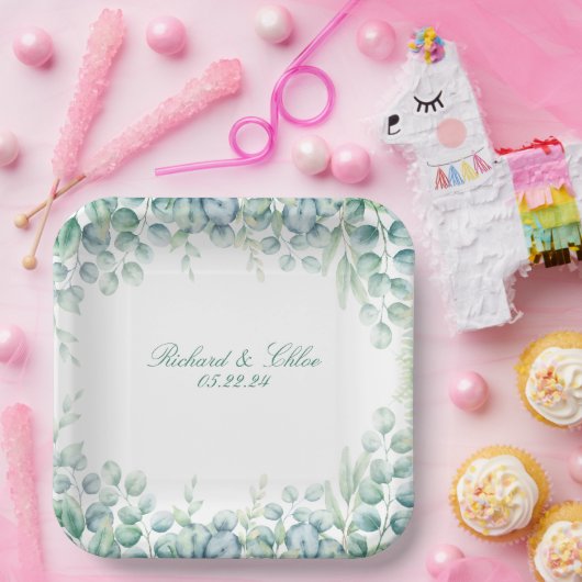 Bruiloft Party Papier Bord Botanische Eucalyptus (Feest)